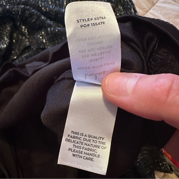 Lulus Elegant Shimmer Shiny Black and Silver Plisse Maxi Dress - Picture 11 of 13